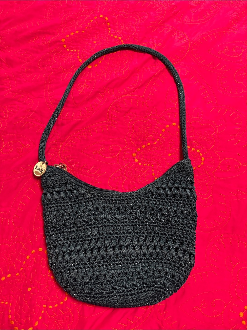 The Sak Teal Crochet Hobo Bag - Picture 2 of 3